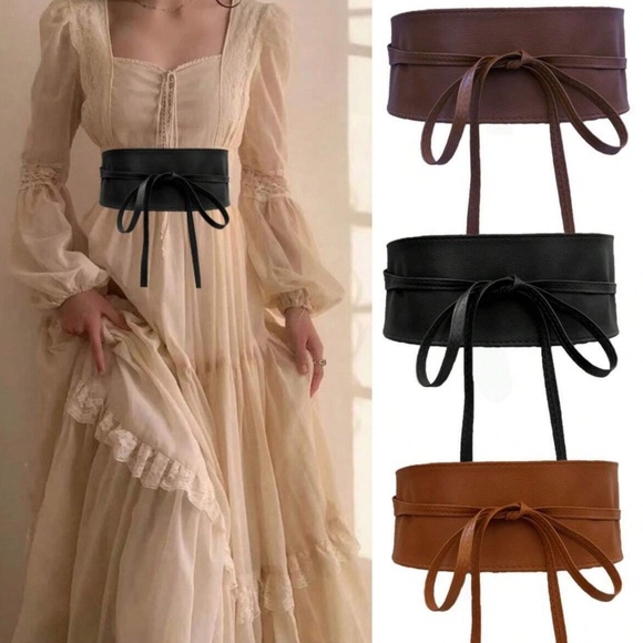 Luxe Vegan Leather Wrap Belt - Picture 1 of 6